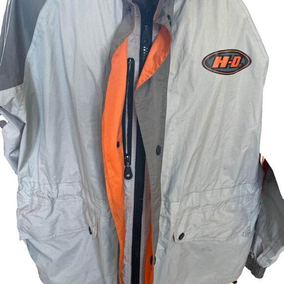 Harley Davidson  3M Reflective Waterproof Rain Wear Riding Jacket dize XL - Picture 4 of 6